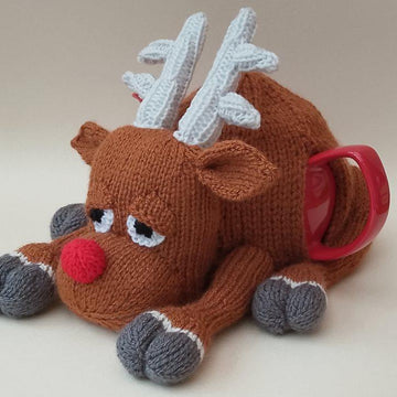 Christmas Knackered Reindeer Tea Cosy