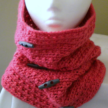 Cowl Hood with Decorator Buttons