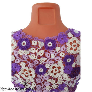 Crochet sleeveless blouse