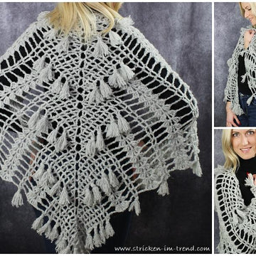 Crochet Pattern Triangle Shawl BioTronik #6 | Autumn Crochet Shawl | Alpaca Wrap PDF
