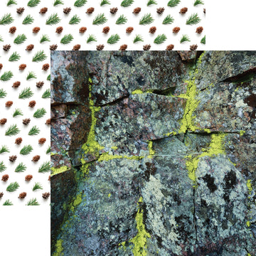 Reminisce Scandinavian Woodland Double-Sided Cardstock 12"X12" 25/Pkg - Mossy Rock