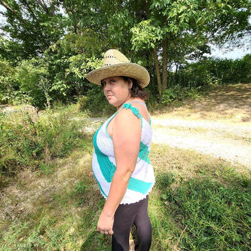 Diagonal tank top