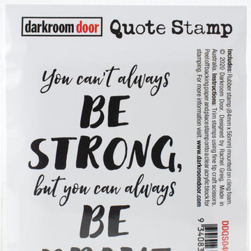 Darkroom Door Quote Cling Stamp 3.3"X2.3" - Be Brave