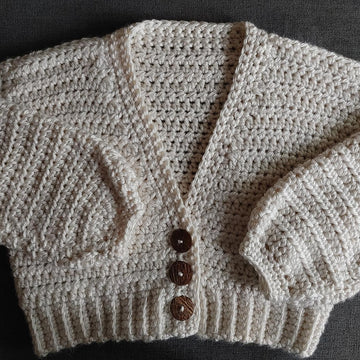 Cropped Crochet Cardigan