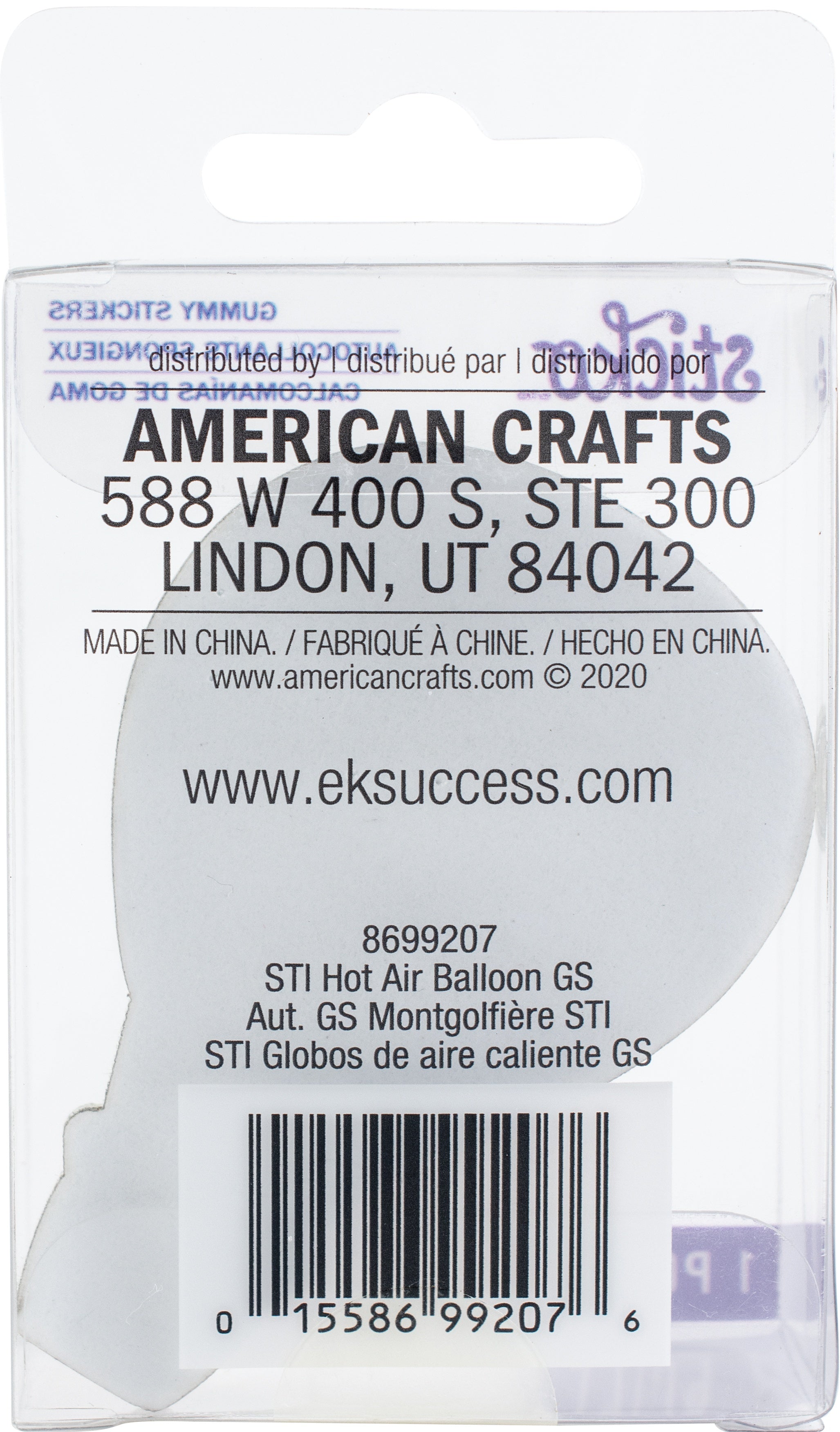 Sticko Gummy Stickers - Hot Air Balloon