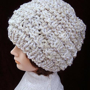 730 Weave style knitted beginner hat, beanie, cloche