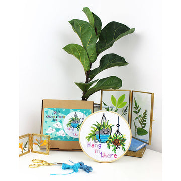 Ellbie Co. Hang in There Cross Stitch Kit