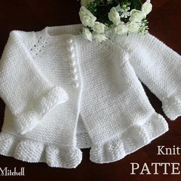 Baby Dress Baby Cardigan 0 - 12 months Baby Set by Elena Mitchell