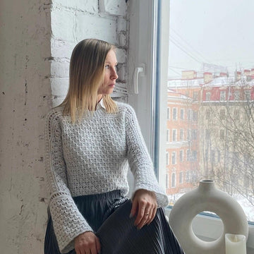 The turtleneck crochet sweater/ Suéter Brillo