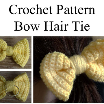 Crochet Pattern Bow Hair Tie