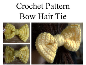 Crochet Pattern Bow Hair Tie