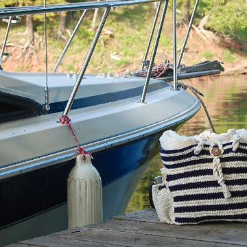 "Nautical Knots" Beach / Yarn / Tote Bag
