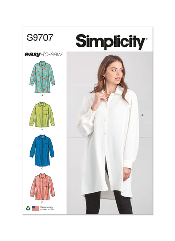 Simplicity Misses' Shirts S9707 - Sewing Pattern
