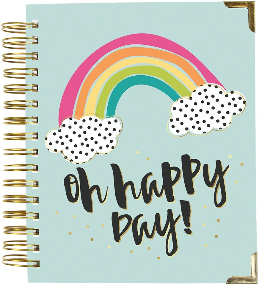 Carpe Diem Spiral 17-Month Dated Weekly Planner 7"X8.75" - Oh, Happy Day!