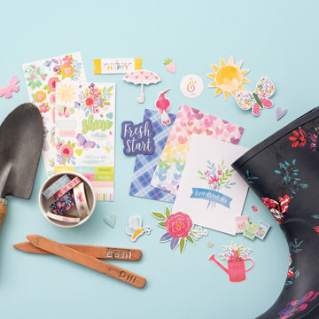 American Crafts Paige Evans Bloom Street Ephemera Cardstock Die-Cuts 40/Pkg - W/Iridescent Foil Accents