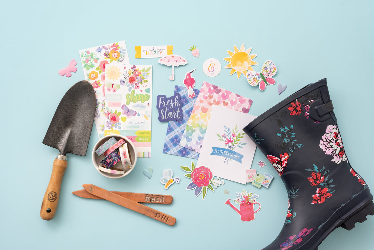 American Crafts Paige Evans Bloom Street Ephemera Cardstock Die-Cuts 40/Pkg - W/Iridescent Foil Accents