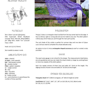 Pressed Violets Shawl