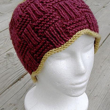 Basketweave Hat with contrast