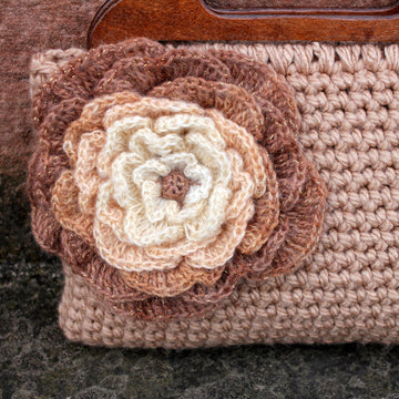 Shades of beige flower bag
