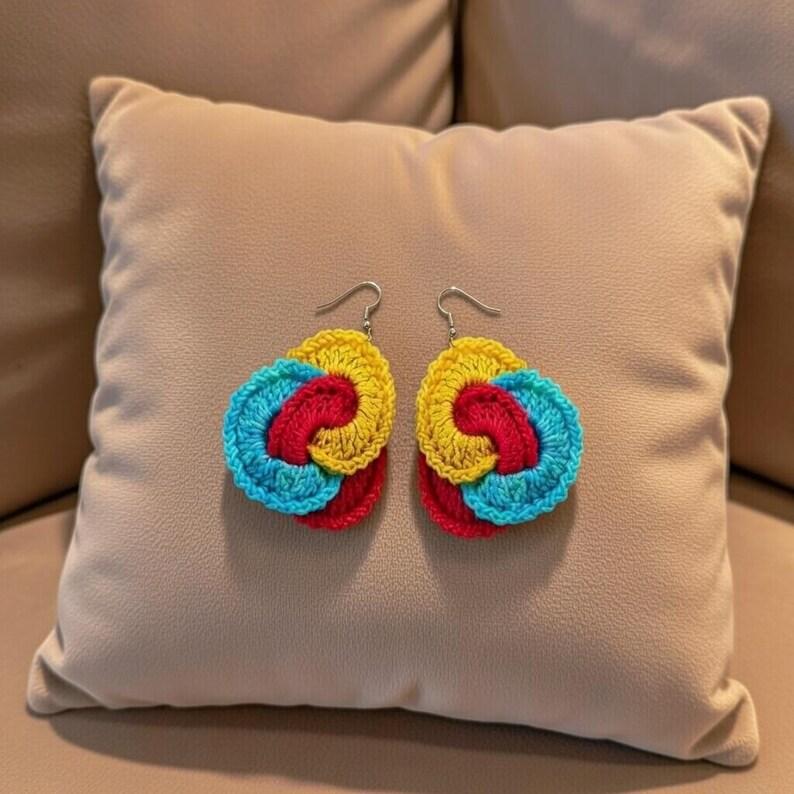 Crochet Circle Earrings Pattern – Jewelry PDF + Video Tutorial