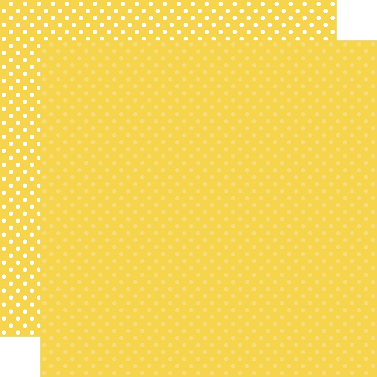 Echo Park Paper Echo Park Dots/Stripes Double-Sided Cardstock 12"X12" 25/Pkg - Yellow