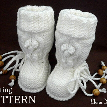 Knitting PATTERN Baby Booties Newborn Baby Boots Bobbles