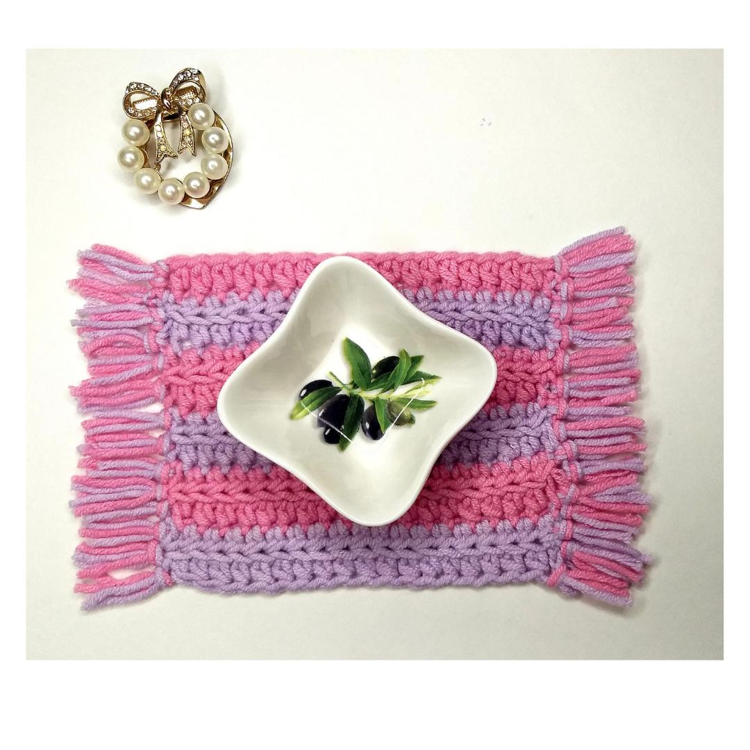 Coaster crochet pattern or mug rug pattern