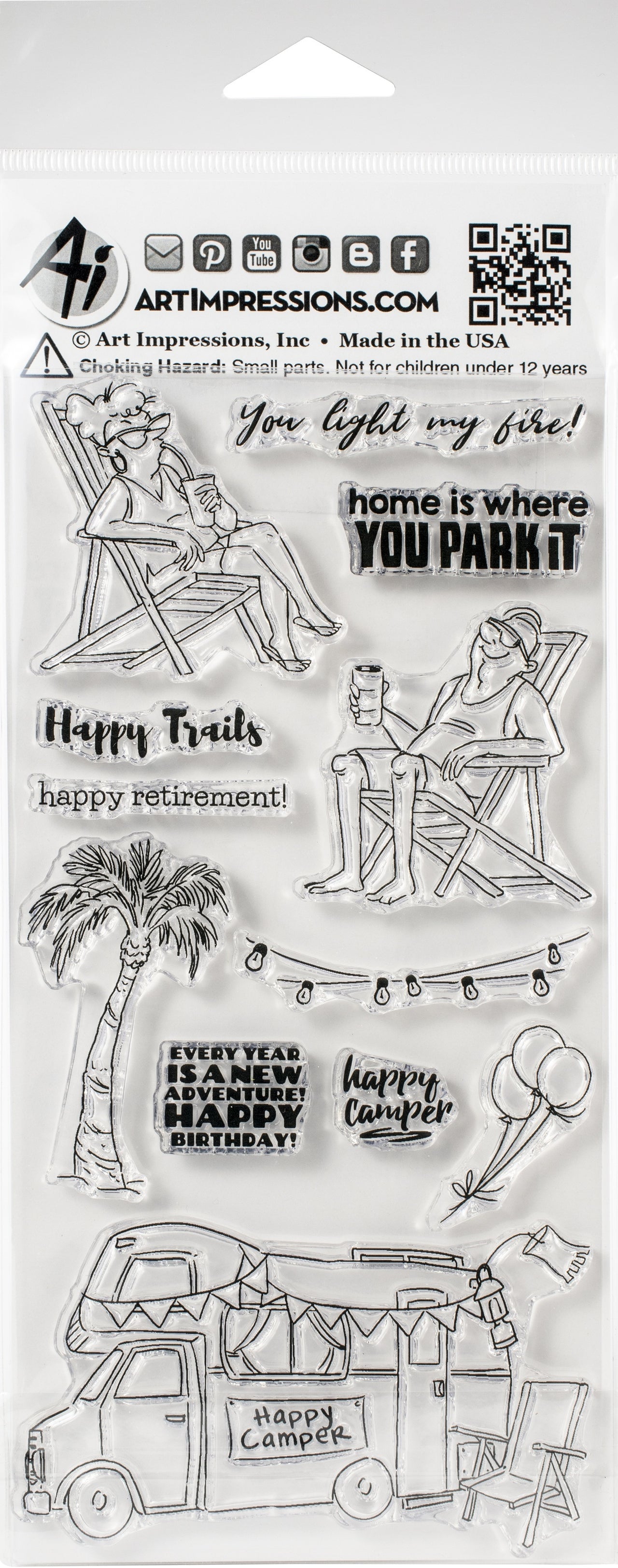 Art Impressions Work & Play Clear Stamps - Happy Trails