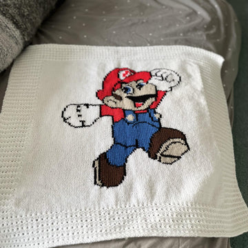 Retro Mario Baby Blanket