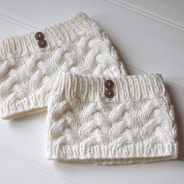 Braided Cable Boot Cuffs