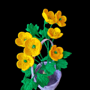 Crochet Buttercup flowers
