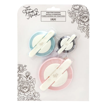 The Hook Nook Pom Pom Maker Pack - 0.5in, 2.2in and 3in