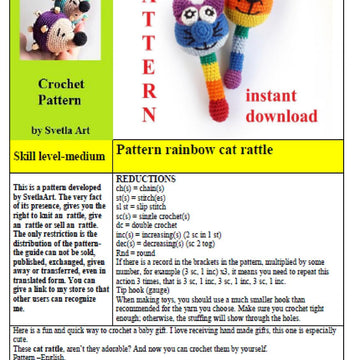 Rattle rainbow cat