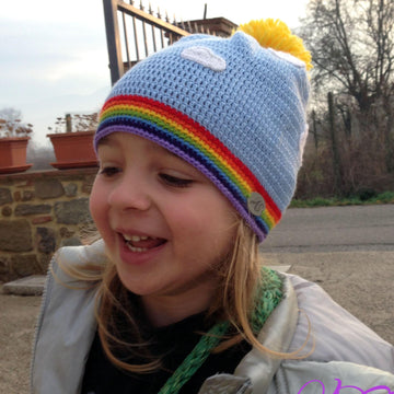 Cappello Arcobaleno Modello per Uncinetto