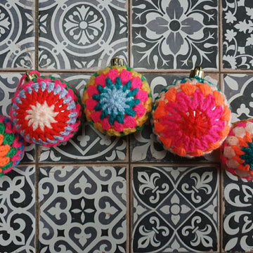 Holly Jolly Crochet Baubles