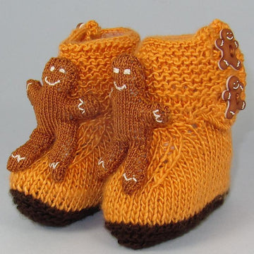 Baby Gingerbread Man Booties
