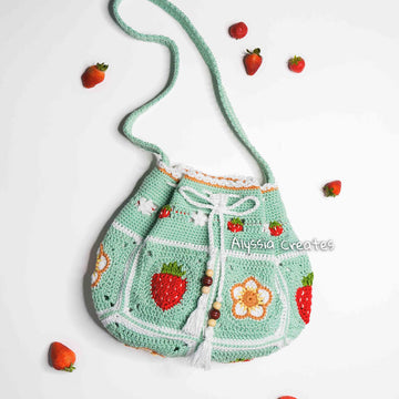 Strawberry Drawstring Crossbody Bag