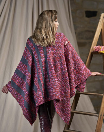 Harriet Poncho with Button Shoulder Detail in West Yorkshire Spinners - DBP0198  - Downloadable PDF