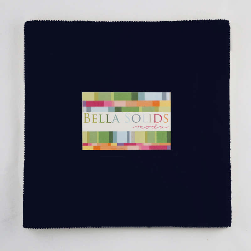 Moda Fabrics Bella Solids Junior Layer Cake - Navy