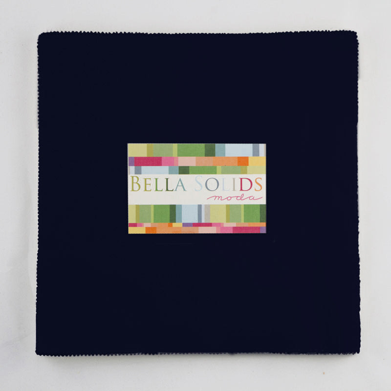 Moda Fabrics Bella Solids Junior Layer Cake - Navy