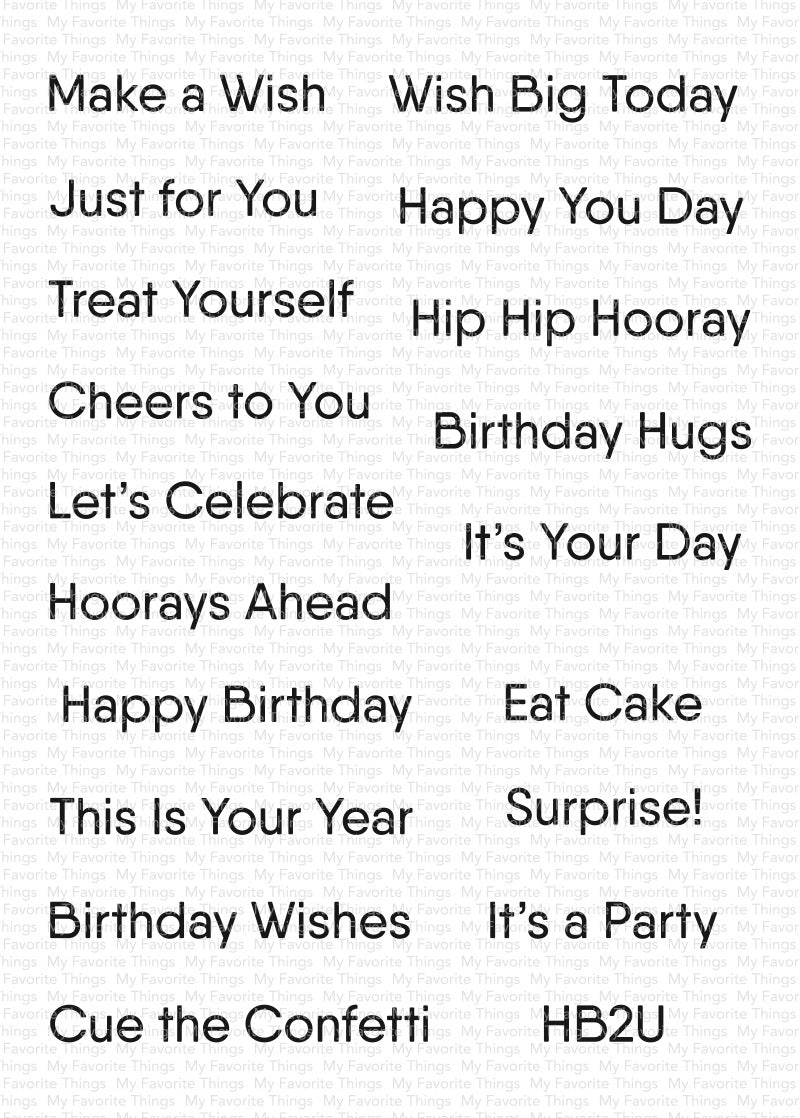 My Favorite Things Clear Stamps 3"X4" - Little Birthday Notes
