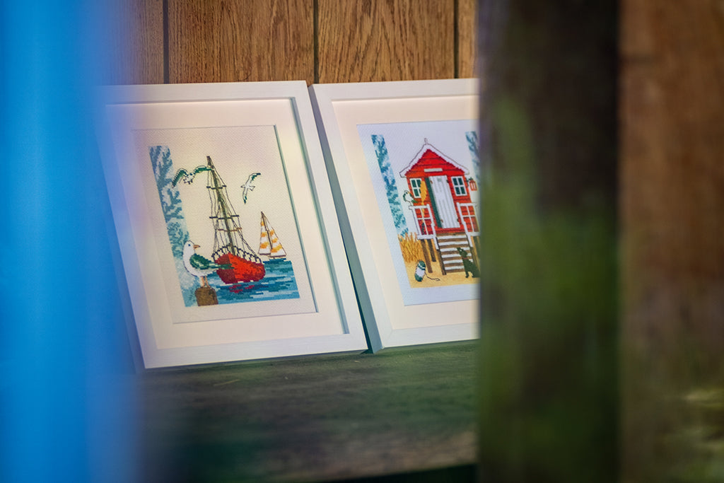 Vervaco Beach Cabin Cross Stitch Kit - 18cm x 21cm