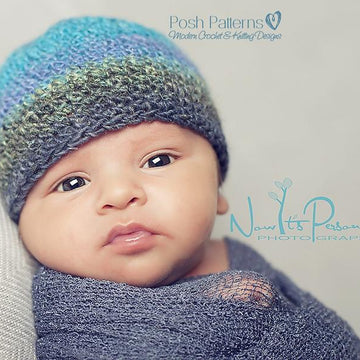 Easy Flower Beanie Crochet Hat Pattern PDF 202