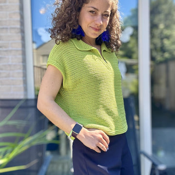 Oversized Polo T-Shirt Crochet Pattern | Digital Download | Sizes XS–5XL