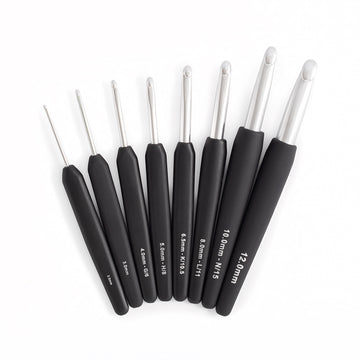 KnitPro Aluminium Soft-Grip Silver Crochet Hook