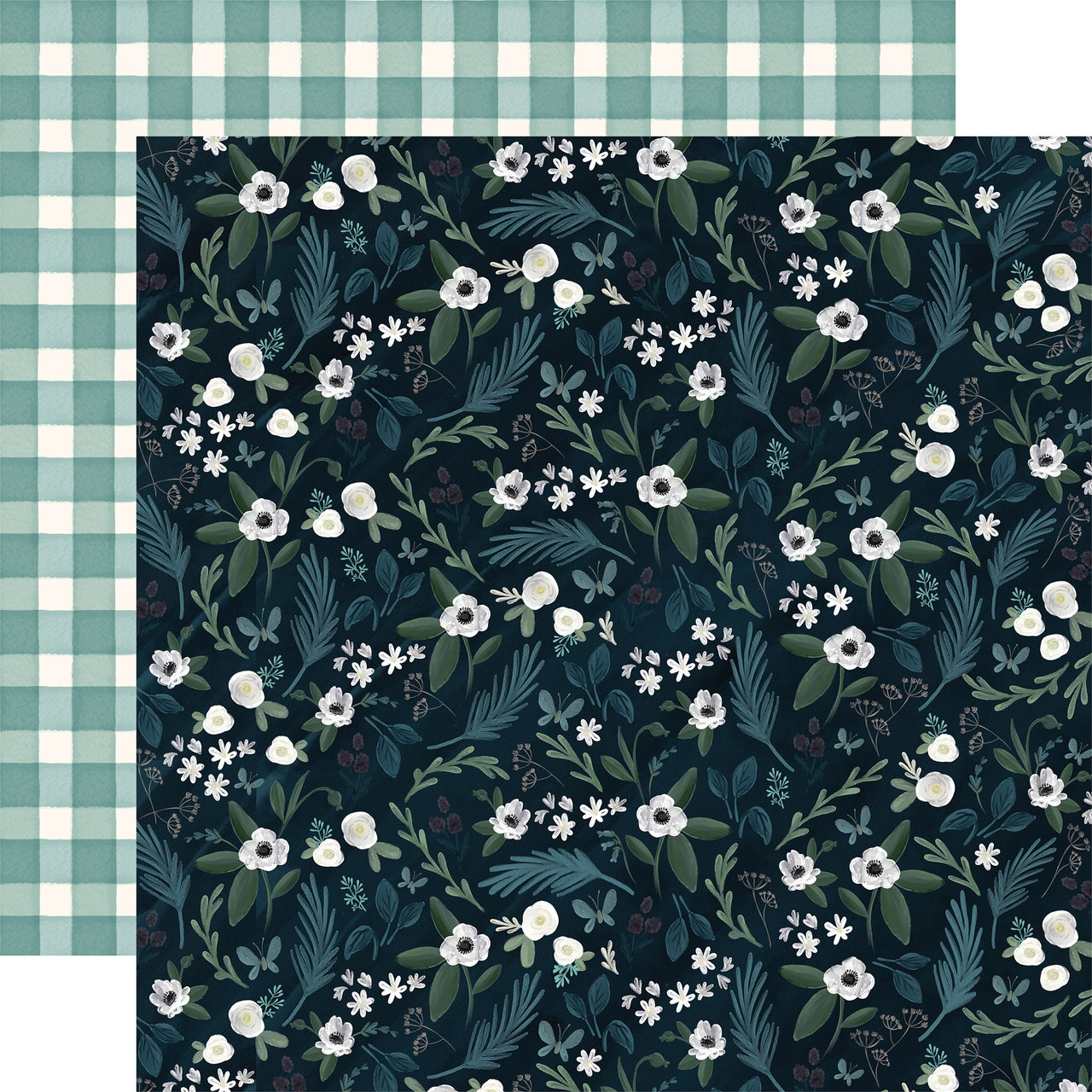 Echo Park Paper Home Again Double-Sided Cardstock 12"X12" 25/Pkg - Home Floral