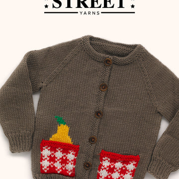 Pear Cardigan in Main Street Yarns Shiny + Soft - Downloadable PDF