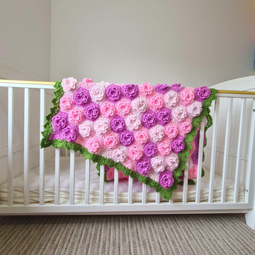 Summer Garden Flower Baby Blanket