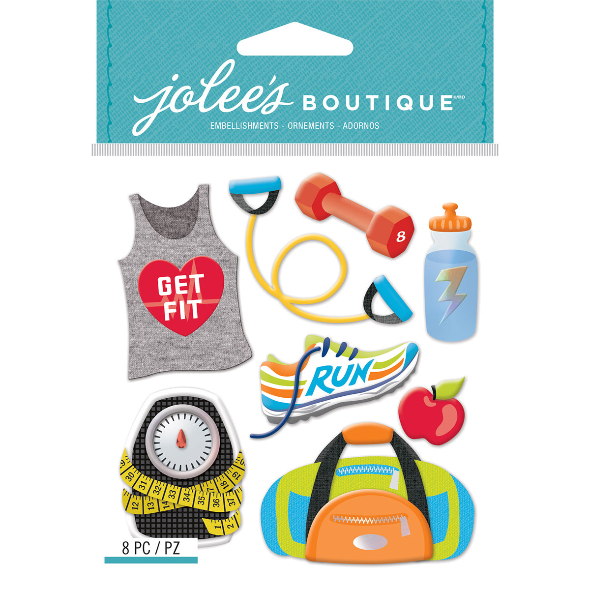 Jolee's Boutique Dimensional Stickers - Get Fit