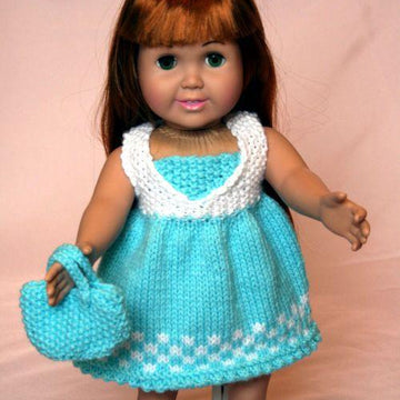 Country Summer Dresses, Knitting Patterns fit American Girl and other 18-Inch Dolls